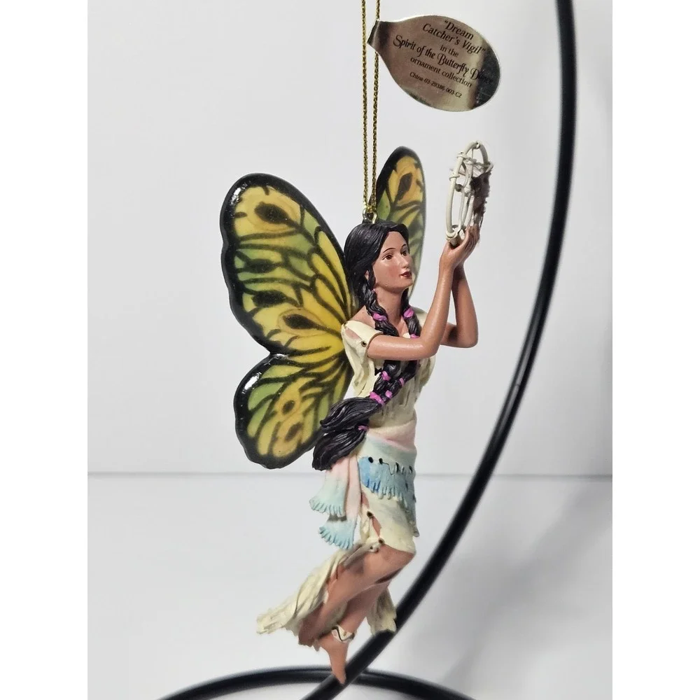 Vtg Ashton Drake Dream Catchers Vigil Spirit of the Butterfly Dance Ornament '03